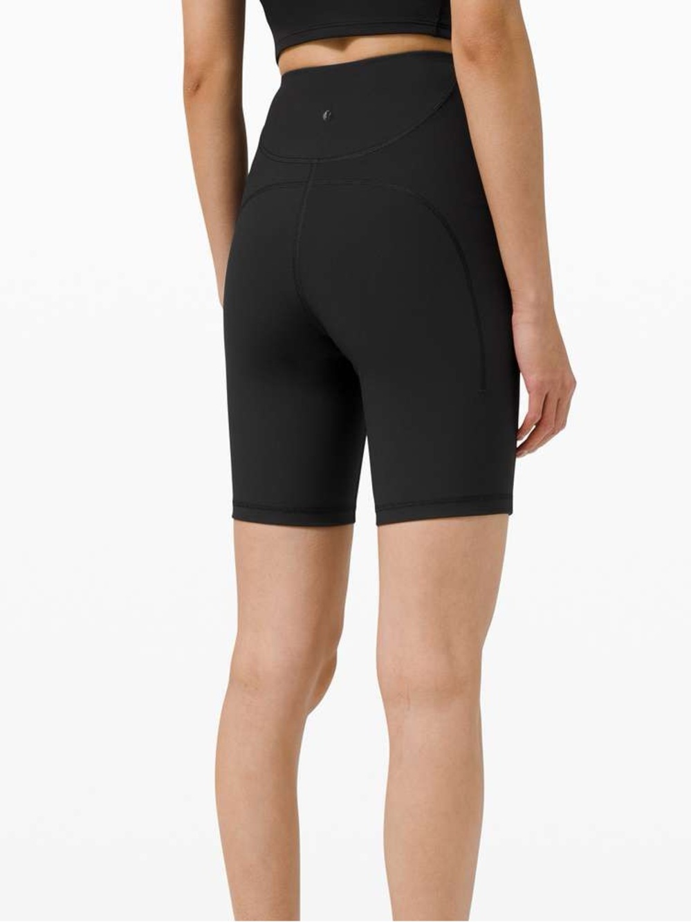 Lululemon Ribbed Contoured High-Rise Short 8" Black $68 Retail
